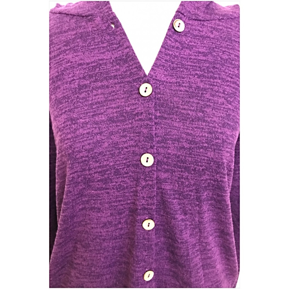 Cozy Button Hoodie Tunic Top Pocket ML - Picture 8 of 8